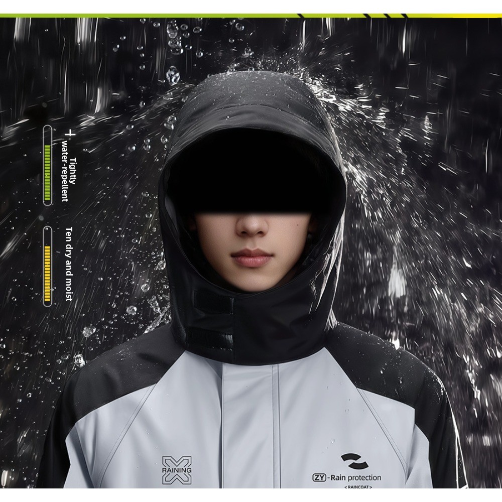 Two Piece Motorcycle Rain Suit - Cycling Commute Jacket 评论和价格