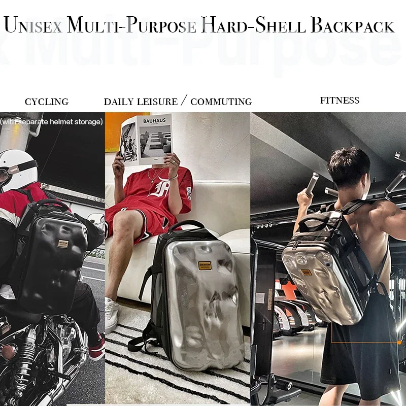 Men Women Hard Shell Water Rep - Cycling Commuter Backpack Laptop 评论和价格