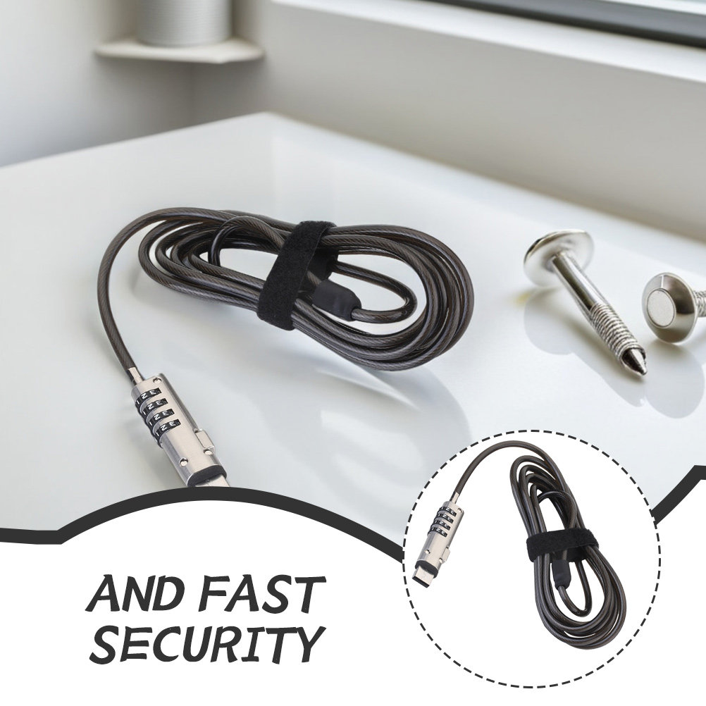Laptop Numeric Password Alloy  - Cable Lock Flexible 评论和价格