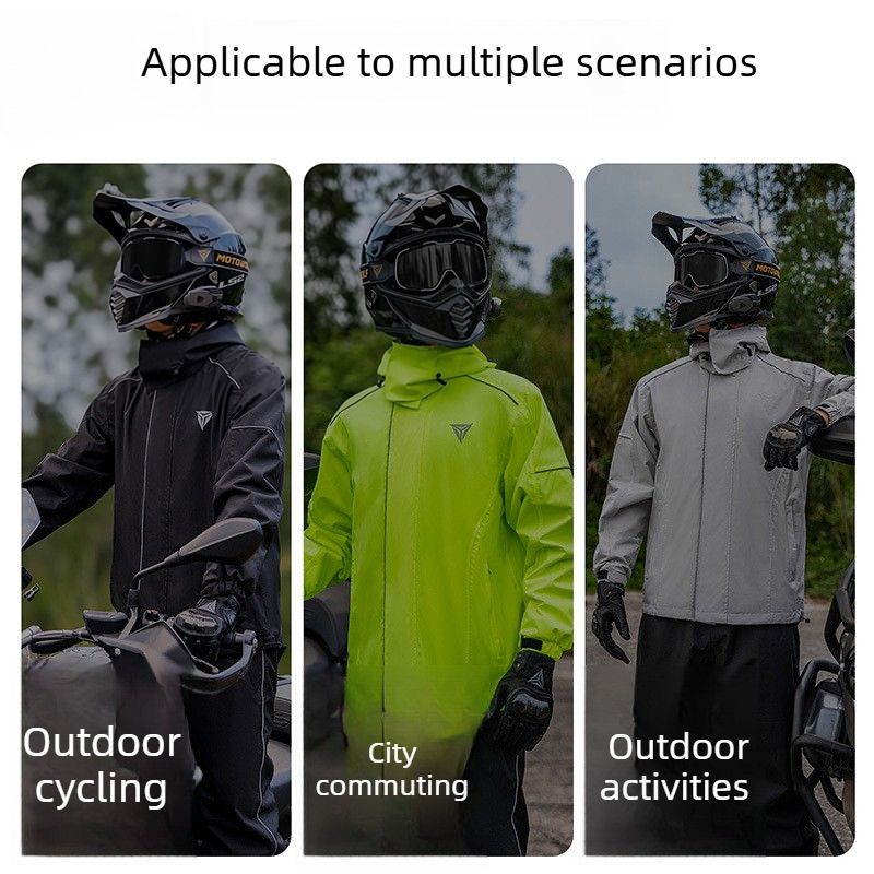 Motorcycle Rain Suit Waterproo - Cycling Commute Jacket 评论和价格