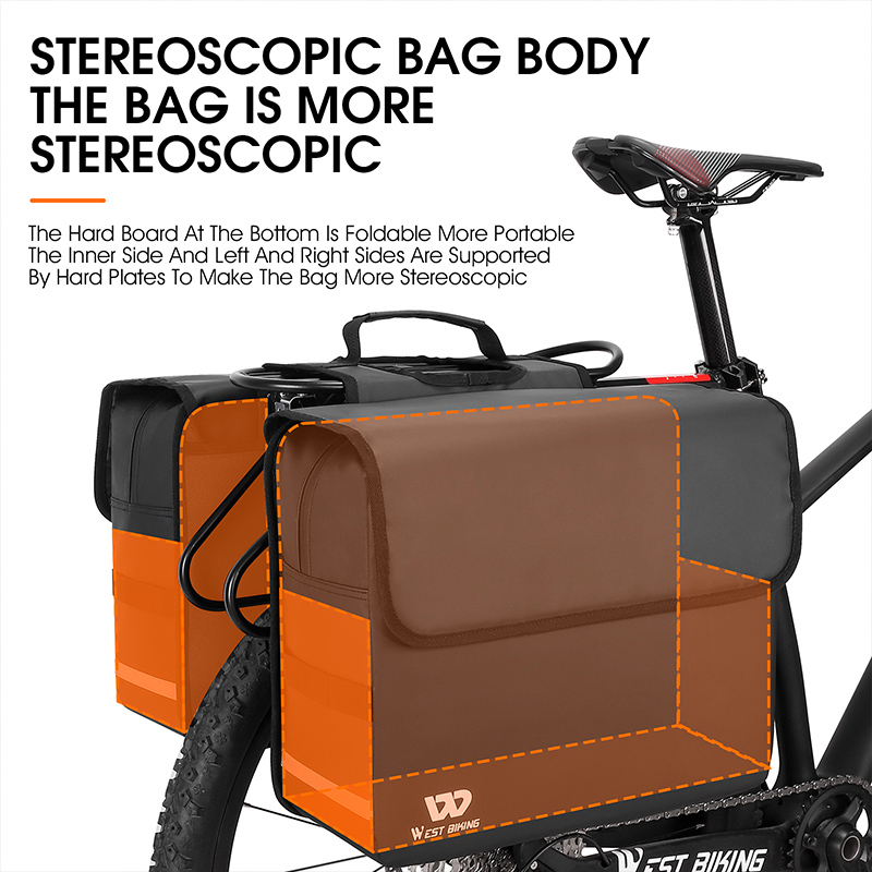 WEST BIKING 36L Large Capacity - Panniers Waterproof Rear 评论和价格