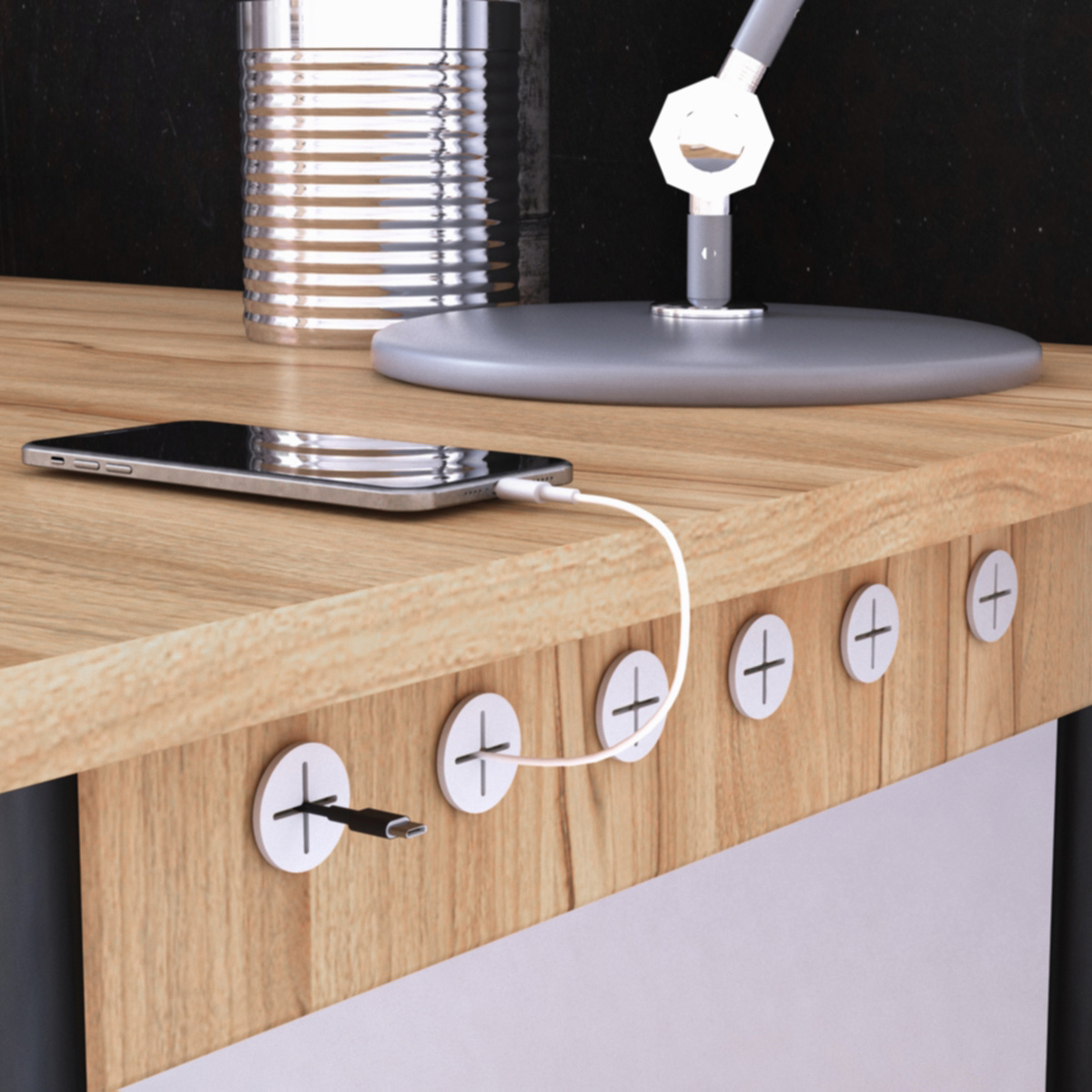 14pcs Desk Cord Grommet, Flexi - Cable Lock Flexible 评论和价格